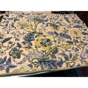 Set Waverly Imperial Dress Pillow Sham Jacobean Floral Pattern Full Size